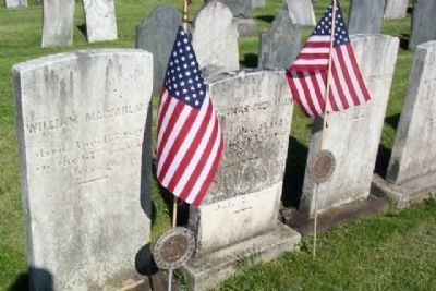 Headstones for Major William McFarlane and Captain Thomas Buchanan image. Click for full size.