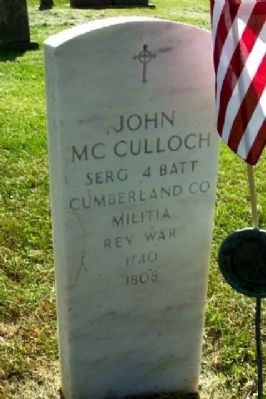 Headstone for Sergeant John McColloch image. Click for full size.