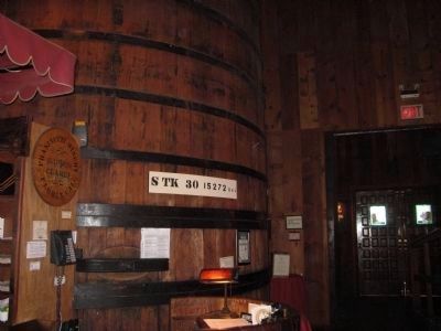 Wine Barrel Inside Restaurant image. Click for full size.