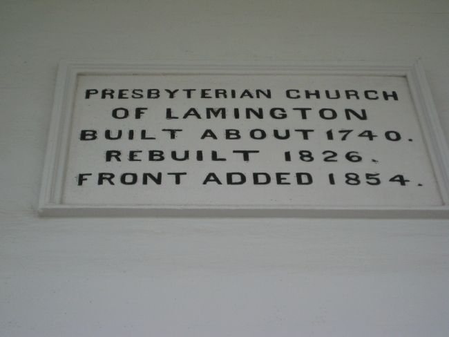 Presbyterian Church of Lamington Marker image. Click for full size.