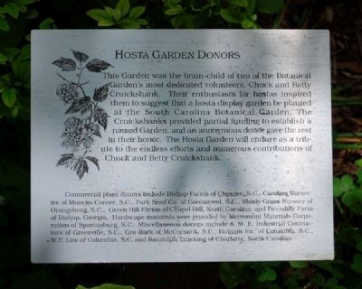 Hosta Garden Donors Marker. Click for full size. Hosta Garden Donors Marker image. Click for full size.