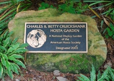 Charles & Betty Cruickshank Hosta Garden<br>The First Garden in the Southeast to Be Recognized. Click for full size. Charles & Betty Cruickshank Hosta Garden<br>The First Garden in the Southeast to Be Recognized image. Click for full size.