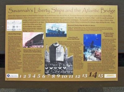Savannah's Liberty Ships and the Atlantic Bridge Marker image. Click for full size.