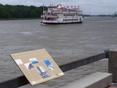 Savannah's Liberty Ships and the Atlantic Bridge Marker as seen along the Riverfront image. Click for full size.