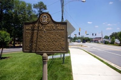 Hood's Corps at Battle of Ruff's Mill Marker. Click for full size. Hood's Corps at Battle of Ruff's Mill Marker image. Click for full size.