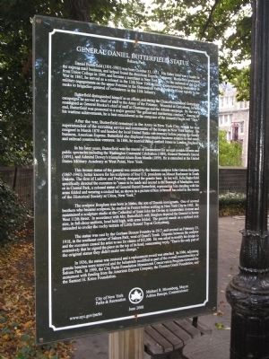 General Daniel Butterfield Statue Marker. Click for full size. General Daniel Butterfield Statue Marker image. Click for full size.
