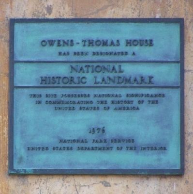 Owens-Thomas House Marker image. Click for full size.