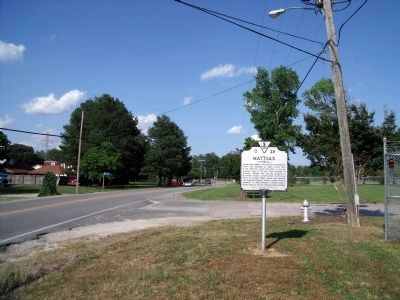 Mattoax Marker on River Road (facing east).. Click for full size. Mattoax Marker on River Road (facing east). image. Click for full size.