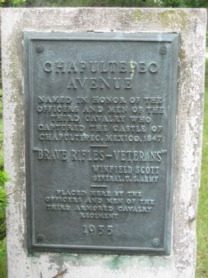 Chapultepec Avenue Marker. Click for full size. Chapultepec Avenue Marker image. Click for full size.