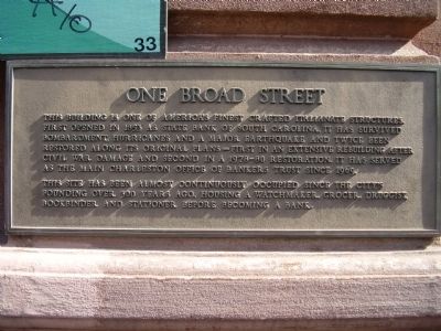 One Broad Street Marker image. Click for full size.