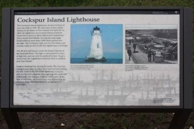 Cockspur Island Lighthouse Marker. Click for full size. Cockspur Island Lighthouse Marker image. Click for full size.