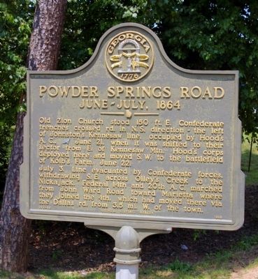 Powder Springs Road Marker image. Click for full size.
