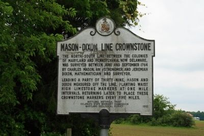 Mason-Dixon Line Crownstone Marker. Click for full size. Mason-Dixon Line Crownstone Marker image. Click for full size.