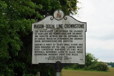 Mason-Dixon Line Crownstone Marker image. Click for full size.