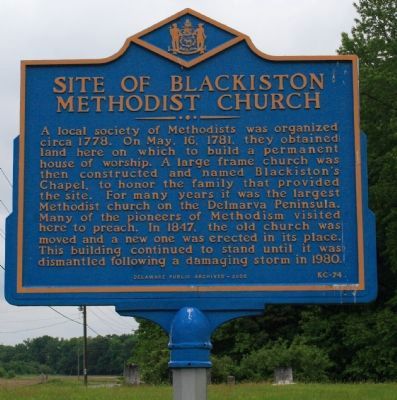 Site of Blackiston Methodist Church Marker. Click for full size. Site of Blackiston Methodist Church Marker image. Click for full size.
