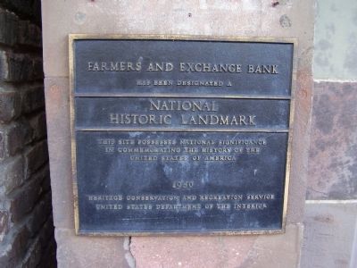 Farmers and Exchange Bank Marker. Click for full size. Farmers and Exchange Bank Marker image. Click for full size.