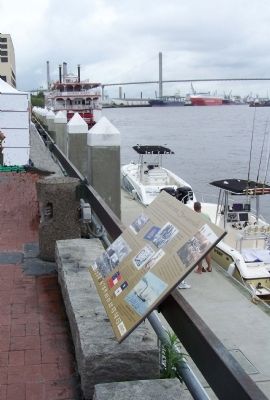 Confederate Savannah Marker seen riverside image. Click for full size.