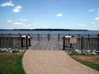 Overlooking the James River (facing northeast).. Click for full size. Overlooking the James River (facing northeast). image. Click for full size.
