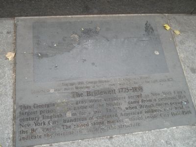 The Bridewell 1775-1838 Marker. Click for full size. The Bridewell 1775-1838 Marker image. Click for full size.