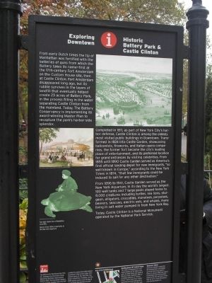 Historic Battery Park & Castle Clinton Marker. Click for full size. Historic Battery Park & Castle Clinton Marker image. Click for full size.