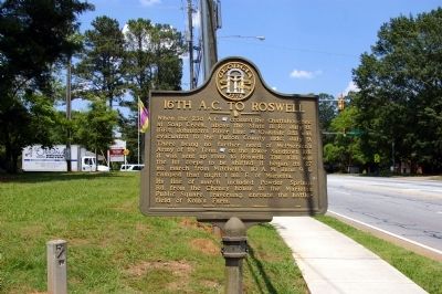 16th A.C. to Roswell Marker. Click for full size. 16th A.C. to Roswell Marker image. Click for full size.