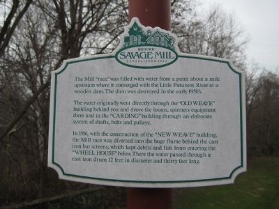 Historic Savage Mill Marker. Click for full size. Historic Savage Mill Marker image. Click for full size.