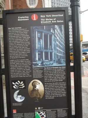 New York Unearthed / The Shrine of Elizabeth Ann Seton Marker. Click for full size. New York Unearthed / The Shrine of Elizabeth Ann Seton Marker image. Click for full size.
