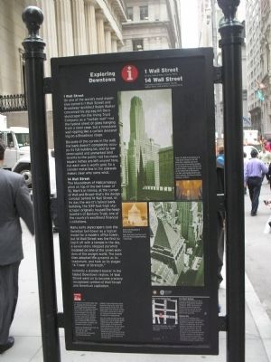 1 Wall Street / 14 Wall Street Marker. Click for full size. 1 Wall Street / 14 Wall Street Marker image. Click for full size.