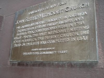 John Street Methodist Church Marker. Click for full size. John Street Methodist Church Marker image. Click for full size.