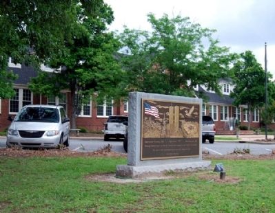 Williamston 9-11 Monument -<br>Williamston Municipal Center in Rear image. Click for full size.