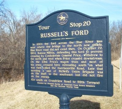 Russell's Ford Marker image. Click for full size.