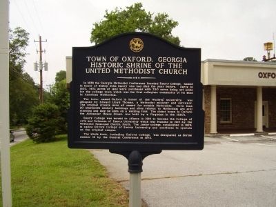 Town of Oxford, Georgia Historic Shrine of the United Methodist Church Marker image. Click for full size.