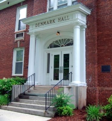Denmark Hall Entrance and Marker image. Click for full size.