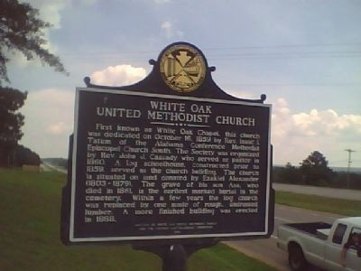 White Oak United Methodist Church Marker image. Click for full size.