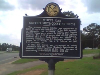 White Oak United Methodist Church Marker image. Click for full size.