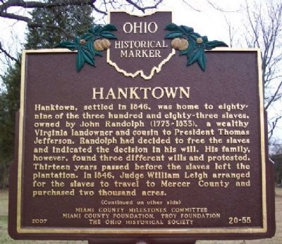 Hanktown Marker (Side A) image. Click for full size.