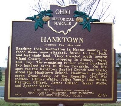 Hanktown Marker (Side B) image. Click for full size.