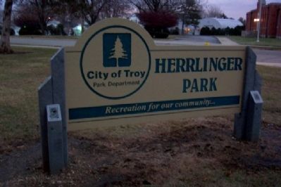 Herrlinger Park Sign image. Click for full size.