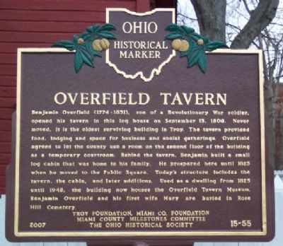 Overfield Tavern Marker image. Click for full size.