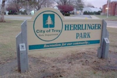 Herrlinger Park Sign image. Click for full size.