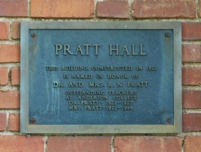 Pratt Hall Marker. Click for full size. Pratt Hall Marker image. Click for full size.