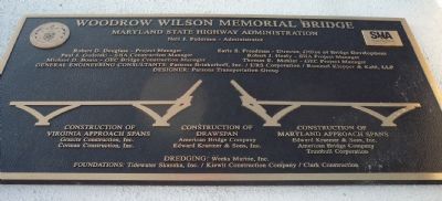 Woodrow Wilson Memorial Bridge Marker - Right Panel image. Click for full size.