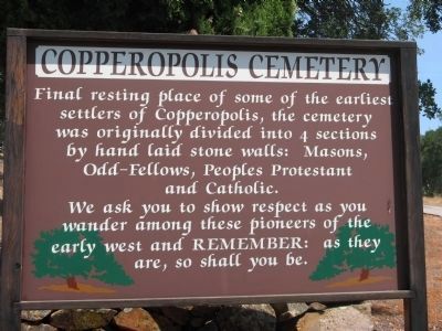 Sign At Entrance to Cemetery image. Click for full size.