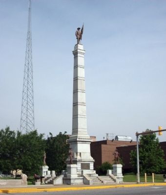 South/East View - - Civil War Memorial - Vigo County Marker image. Click for full size.