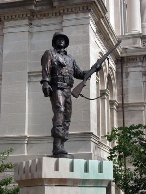 Statue - - Marine Corporal Charles G. Abrell Marker image. Click for full size.