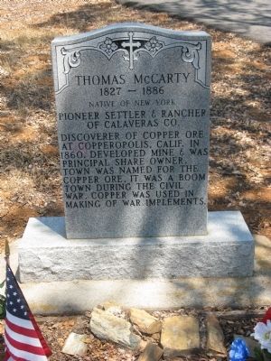 Thomas McCarty Marker. Click for full size. Thomas McCarty Marker image. Click for full size.