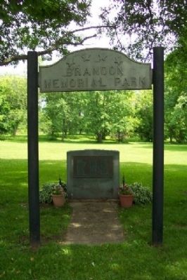 Brandon World War II Honor Roll at Memorial Park image. Click for full size.