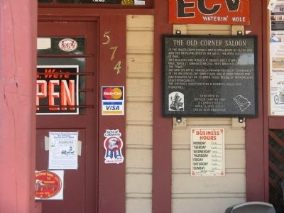 The Old Corner Saloon Marker image. Click for full size.
