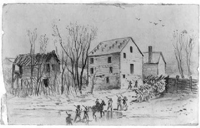 The Army of the Potomac crossing Broad Run. Retreat from Culpepper (sic) image. Click for more information.