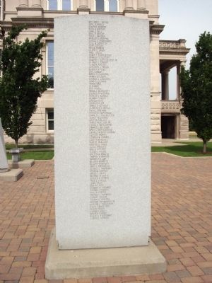Obverse Side - - World War I War Memorial Marker. Click for full size. Obverse Side - - World War I War Memorial Marker image. Click for full size.